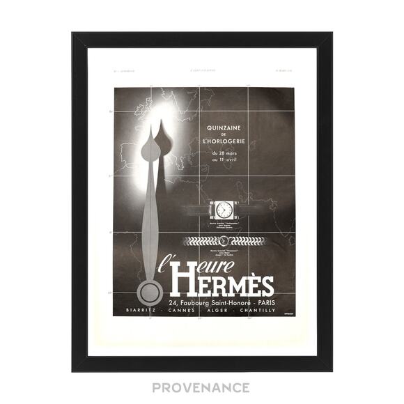 🔴 Hermes Antique Vintage Newsprint Ad - Horology - Picture 1 of 9